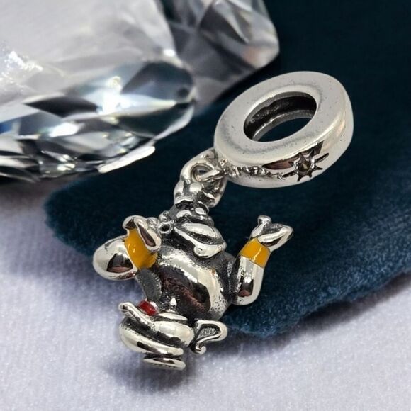 Genie & Lamp Disney Aladdin Sterling Silver Charm Dangle Arabian Bracelet S925 - Picture 3 of 7